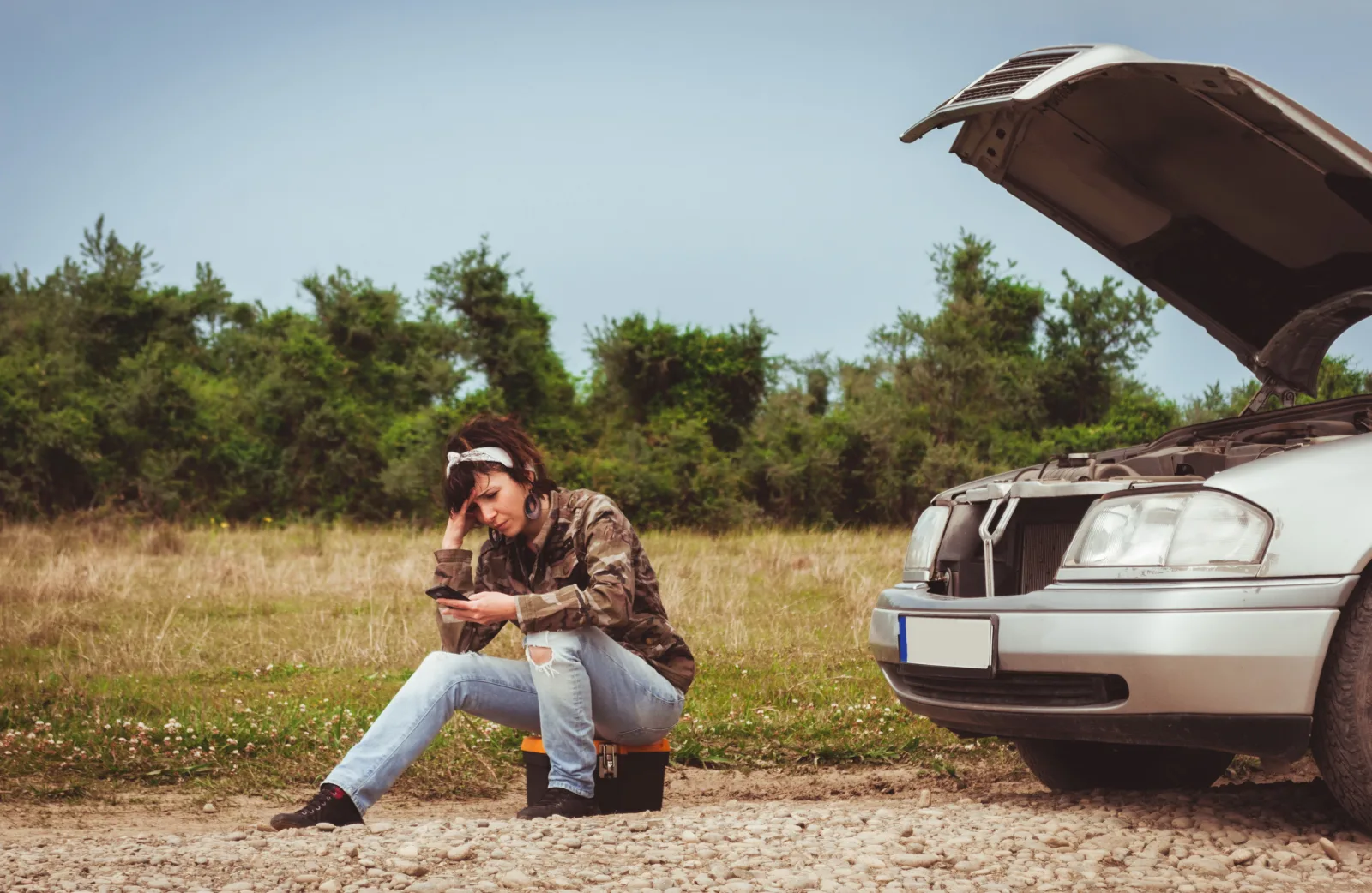 Voiture en panne — épaviste