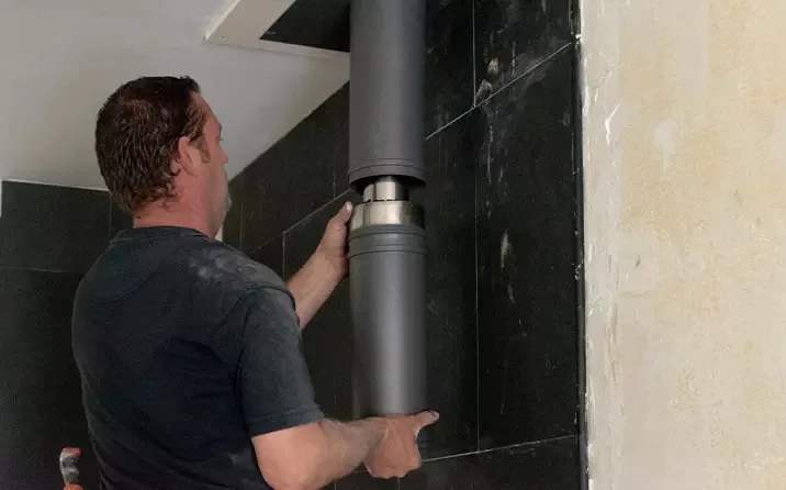 Installation de poêle